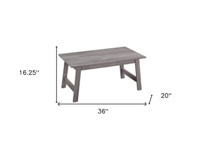 Set of Three 36" Gray Coffee Table HomeRoots