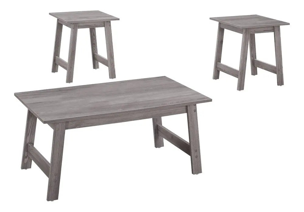 Set of Three 36" Gray Coffee Table HomeRoots