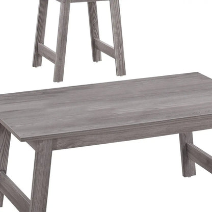 Set of Three 36" Gray Coffee Table HomeRoots