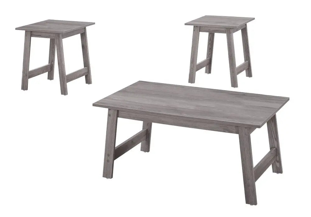 Set of Three 36" Gray Coffee Table HomeRoots