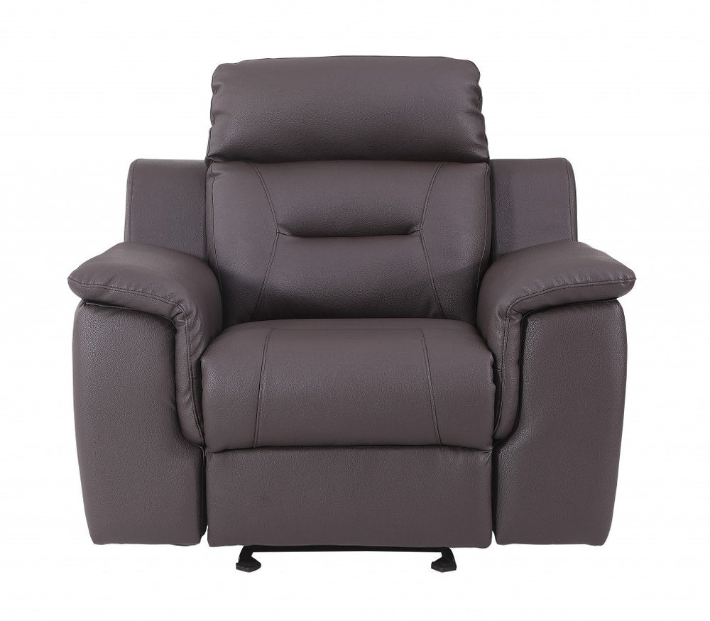 Three Piece Indoor Brown Genuine Leather Five Person Seating Set HomeRoots