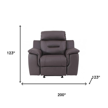 Three Piece Indoor Brown Genuine Leather Five Person Seating Set HomeRoots