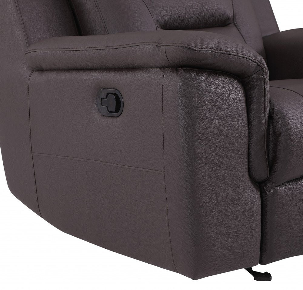 Two Piece Indoor Brown Genuine Leather Five Person Seating Set HomeRoots