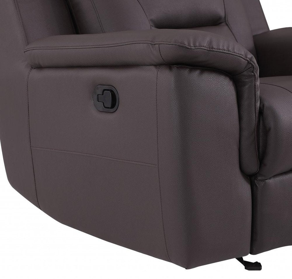 Two Piece Indoor Brown Genuine Leather Five Person Seating Set HomeRoots