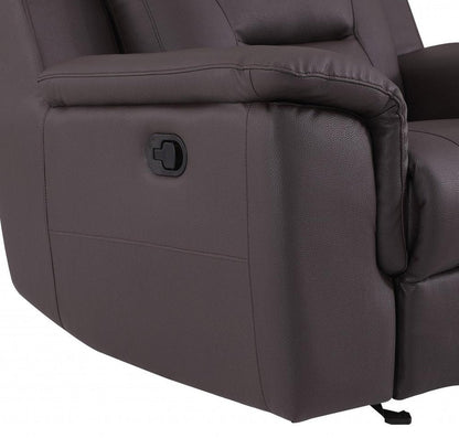 Two Piece Indoor Brown Genuine Leather Five Person Seating Set HomeRoots