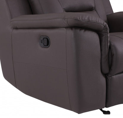 Two Piece Indoor Brown Genuine Leather Five Person Seating Set HomeRoots