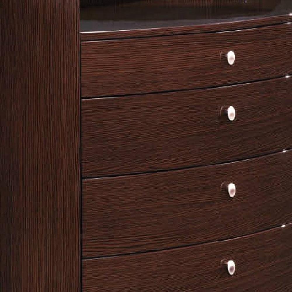 39" Brown Wood Five Drawer Dresser HomeRoots