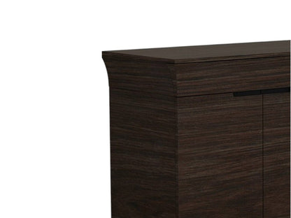 70" Dark Brown Two Drawer Buffet Table with Four Doors HomeRoots