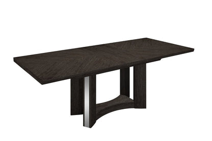 98" Dark Gray Solid Wood Dining Table HomeRoots