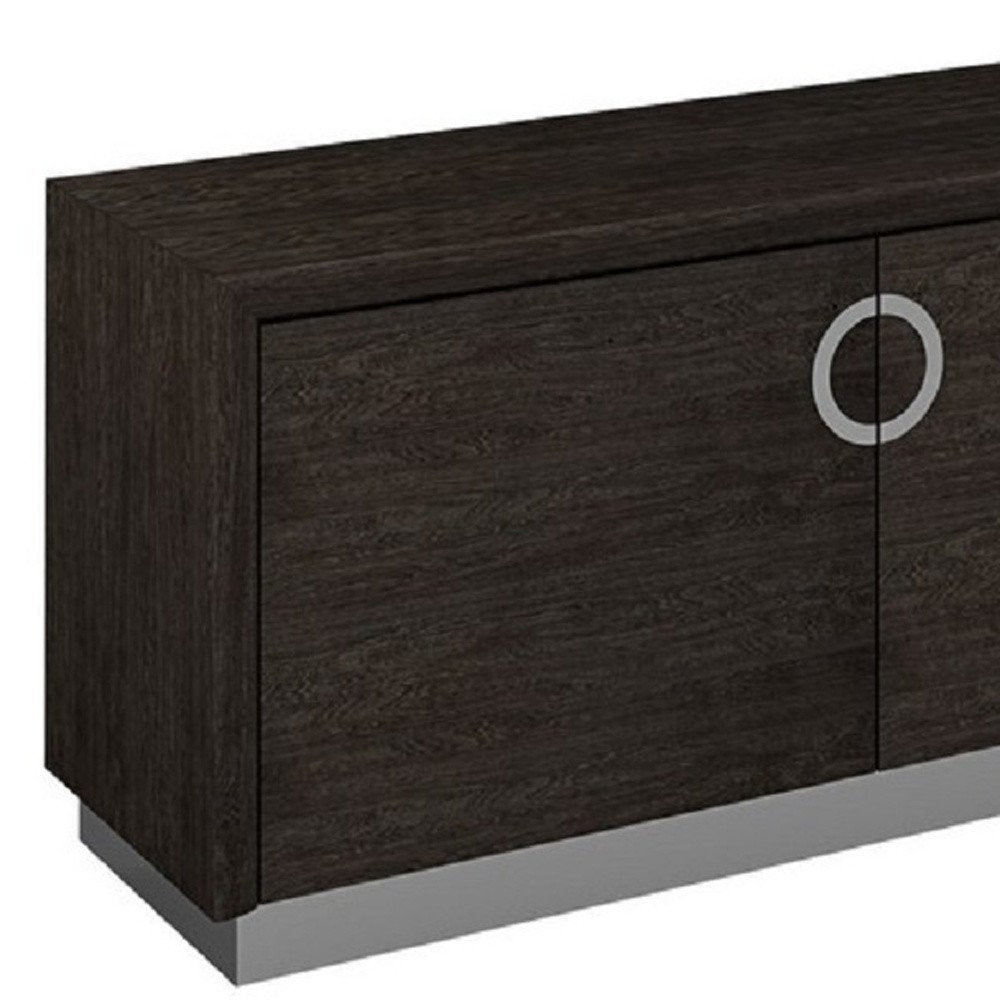 72" Gray Buffet Table with Two Doors HomeRoots