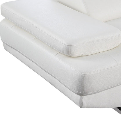 Gray Leather L Shaped Two Piece Corner Sectional HomeRoots
