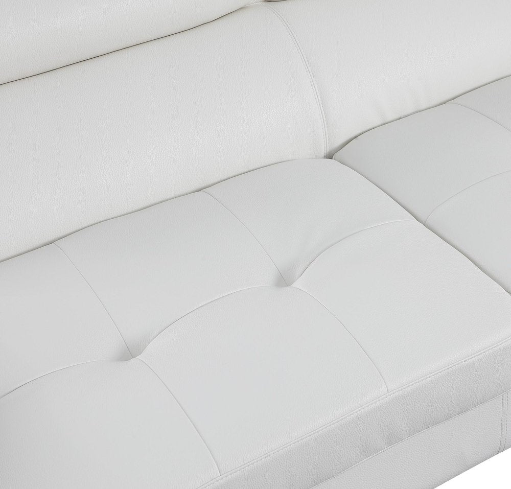 Gray Leather L Shaped Two Piece Corner Sectional HomeRoots