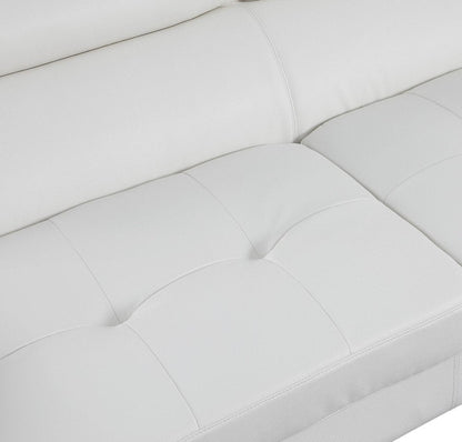 Gray Leather L Shaped Two Piece Corner Sectional HomeRoots