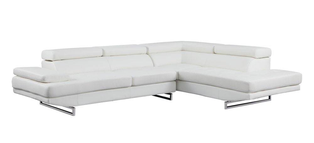 Gray Leather L Shaped Two Piece Corner Sectional HomeRoots