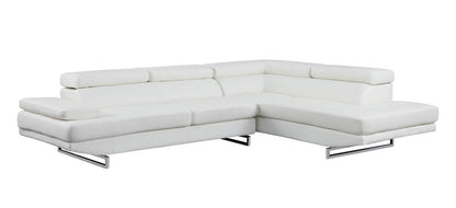 Gray Leather L Shaped Two Piece Corner Sectional HomeRoots