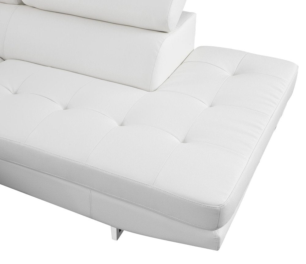 Gray Leather L Shaped Two Piece Corner Sectional HomeRoots