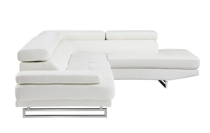 Gray Leather L Shaped Two Piece Corner Sectional HomeRoots