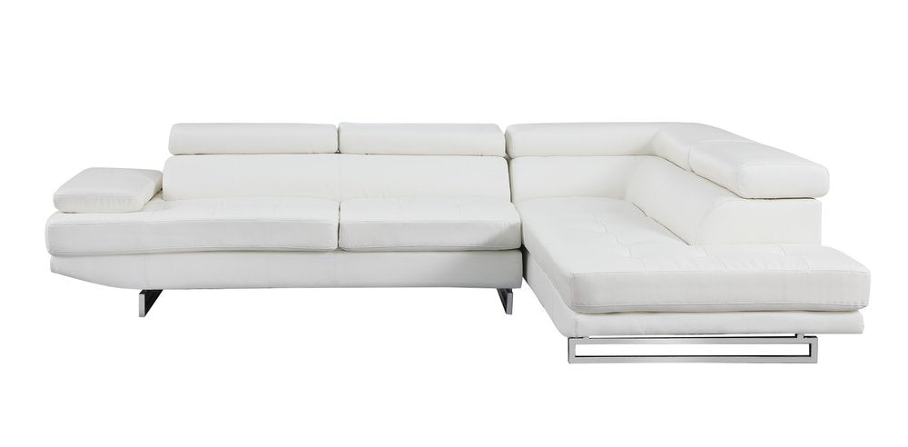 Gray Leather L Shaped Two Piece Corner Sectional HomeRoots