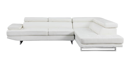 Gray Leather L Shaped Two Piece Corner Sectional HomeRoots