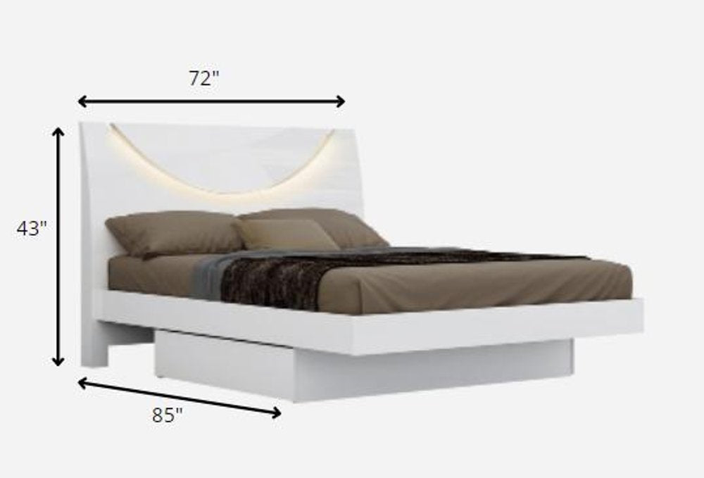 White Solid Wood King Bed Frame HomeRoots