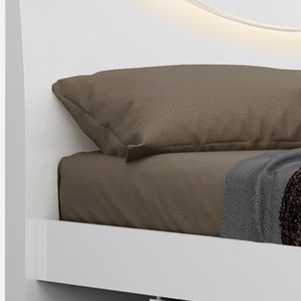 White Solid Wood King Bed Frame HomeRoots