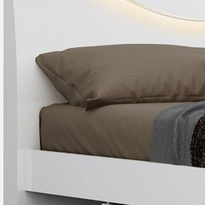 White Solid Wood King Bed Frame HomeRoots
