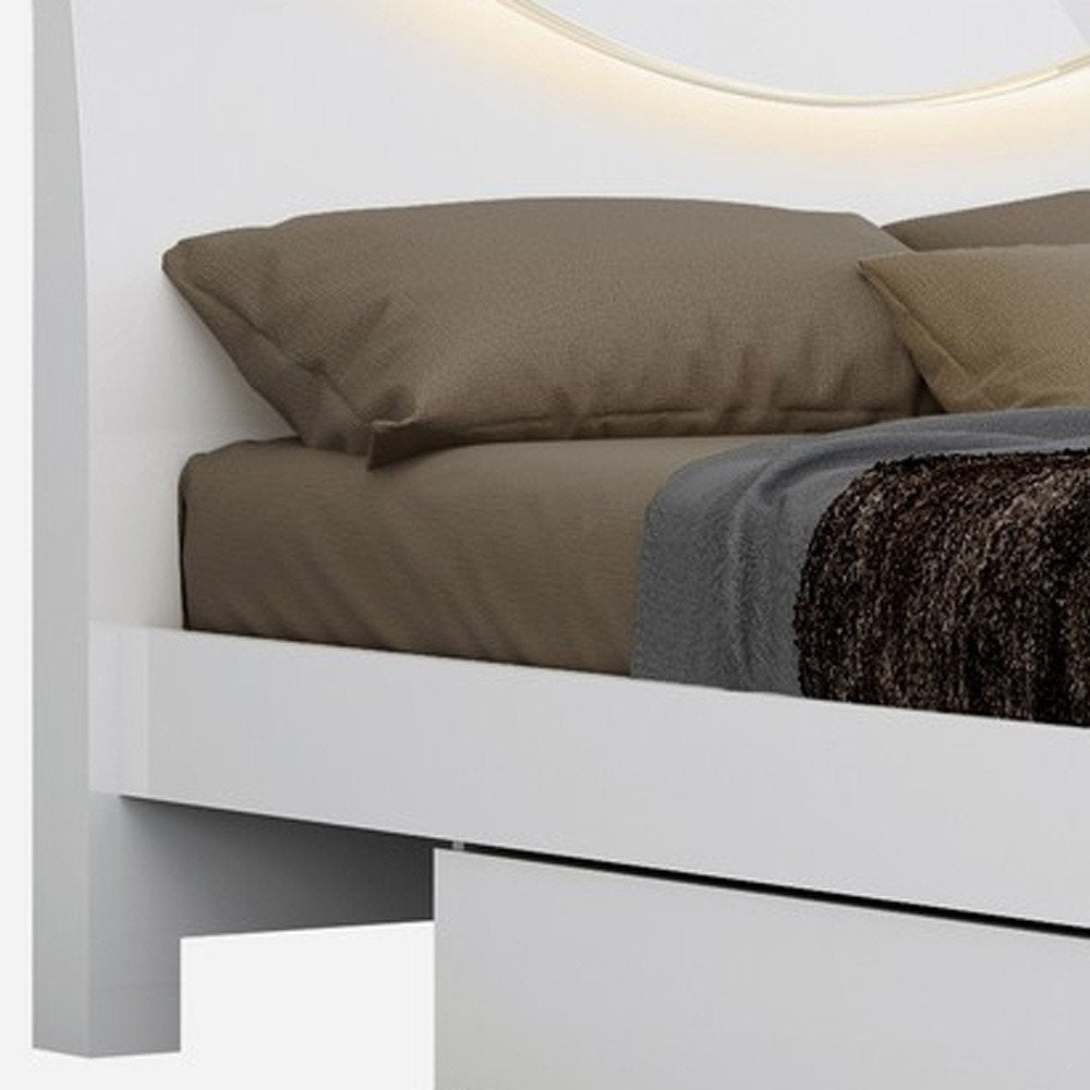 White Solid Wood King Bed Frame HomeRoots