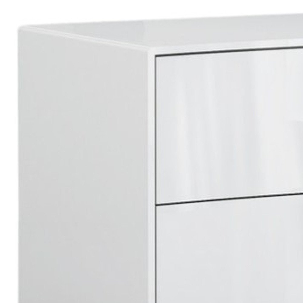 18" White Two Drawers Manufactured Wood Nightstand HomeRoots