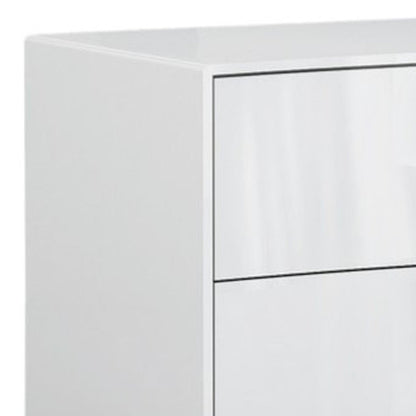 18" White Two Drawers Manufactured Wood Nightstand HomeRoots