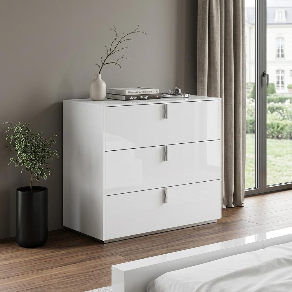62" White Wood Six Drawer HomeRoots