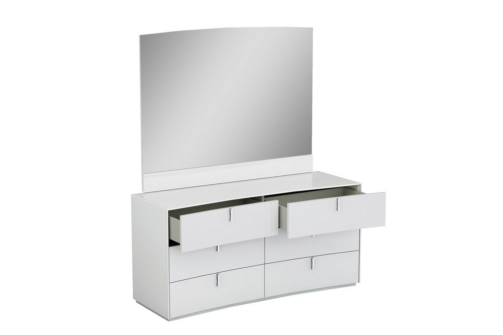 62" White Wood Six Drawer HomeRoots