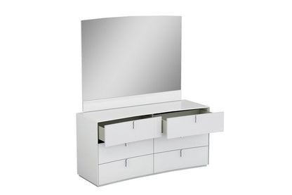 62" White Wood Six Drawer HomeRoots