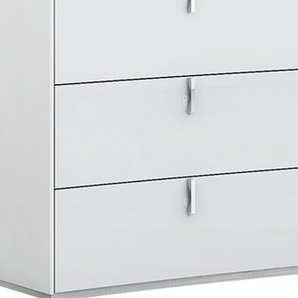 62" White Wood Six Drawer HomeRoots