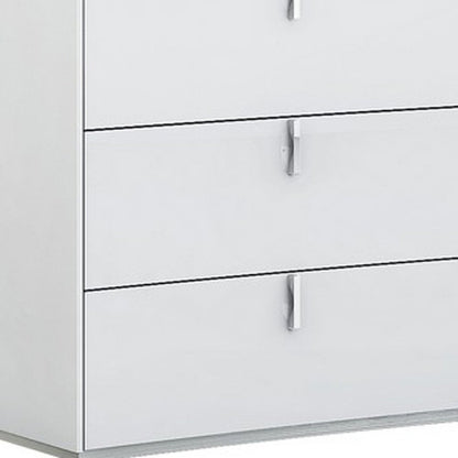 62" White Wood Six Drawer HomeRoots