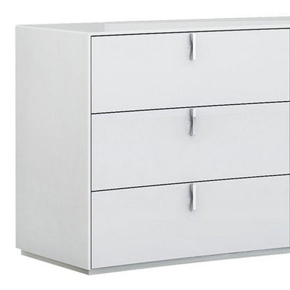 62" White Wood Six Drawer HomeRoots
