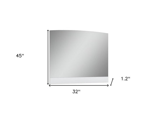 45" White Wood Framed Mounted Dresser Mirror HomeRoots