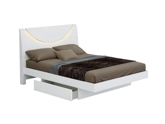 Four Piece White Solid and Manufactured Wood Bedroom Set With Mirror HomeRoots