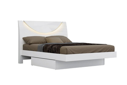 Four Piece White Solid and Manufactured Wood Bedroom Set With Mirror HomeRoots