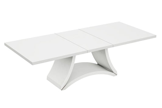 98" White Solid Manufactured Wood Dining Table HomeRoots