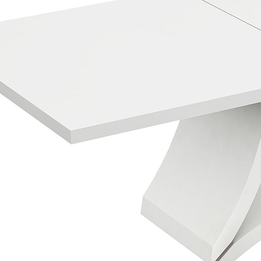98" White Solid Manufactured Wood Dining Table HomeRoots