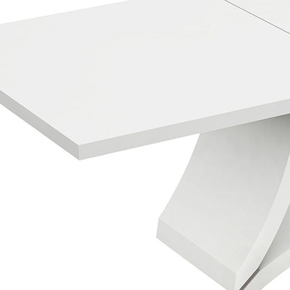 98" White Solid Manufactured Wood Dining Table HomeRoots