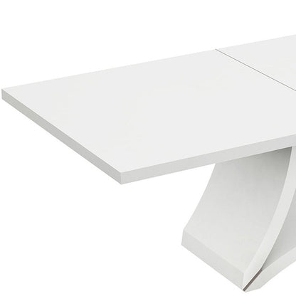 98" White Solid Manufactured Wood Dining Table HomeRoots