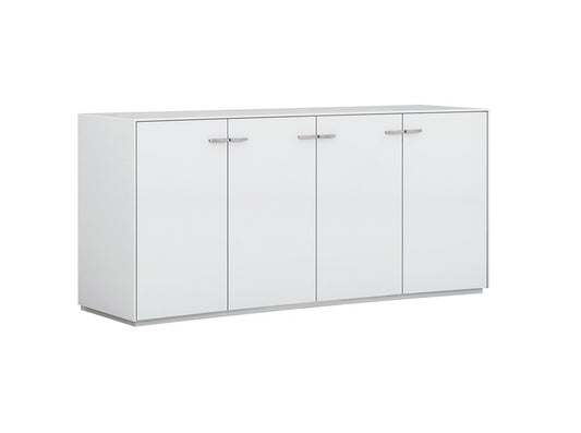 72" White Buffet Table with Four Doors HomeRoots