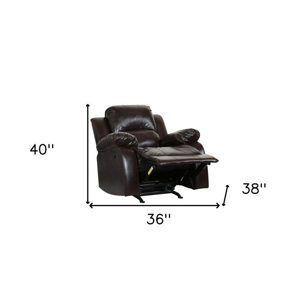 36" X 38" X 40" Brown  Chair HomeRoots