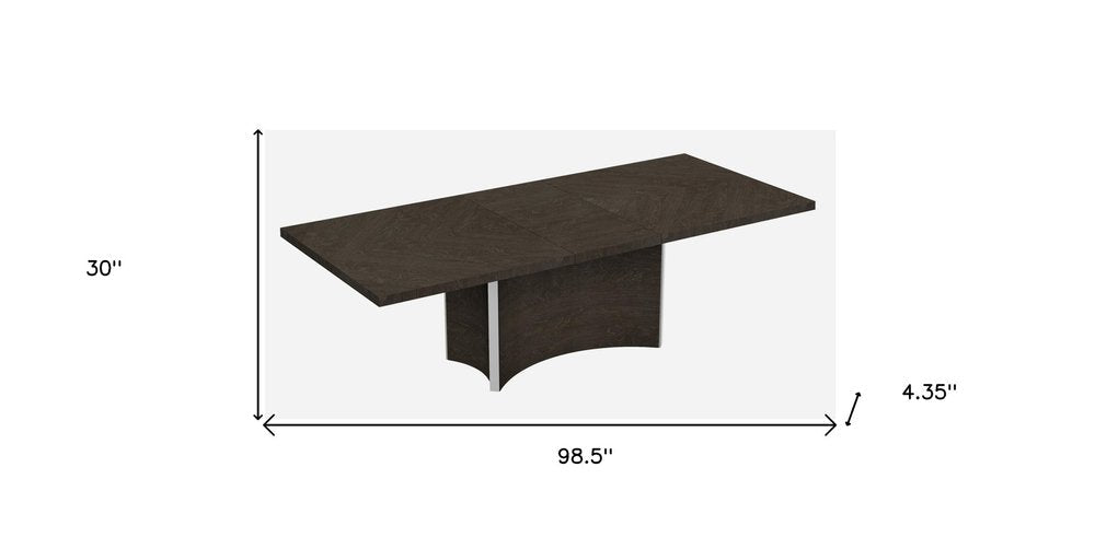 99" Gray Brown Solid Wood Dining Table HomeRoots