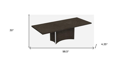 99" Gray Brown Solid Wood Dining Table HomeRoots