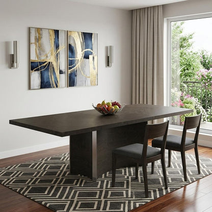 99" Gray Brown Solid Wood Dining Table HomeRoots