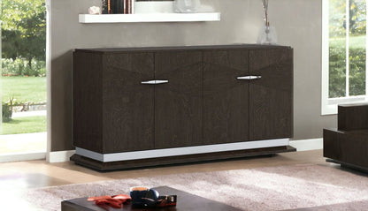 72" Gray Two Drawer Buffet Table Soft Close with Four Doors HomeRoots