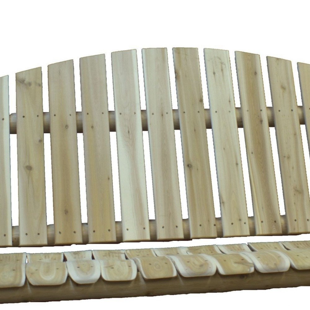 71" Natural Solid Wood Swing Chair HomeRoots