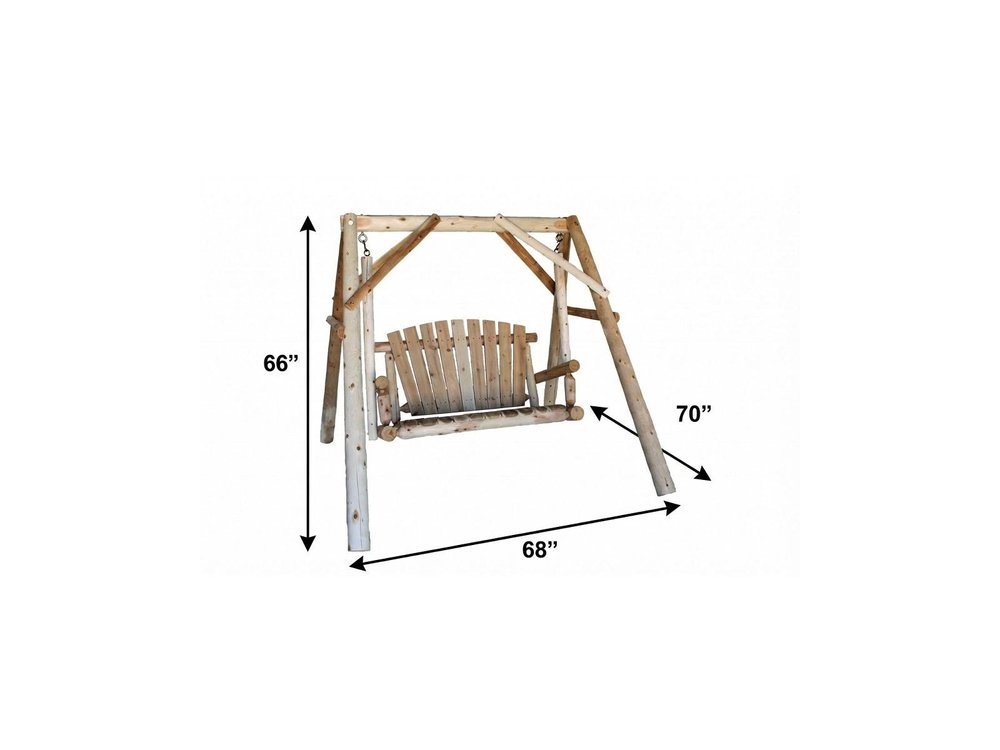 70" Natural Swing Chair HomeRoots